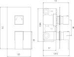 Twin Thermostatic Shower Valve With Diverter - Image 2