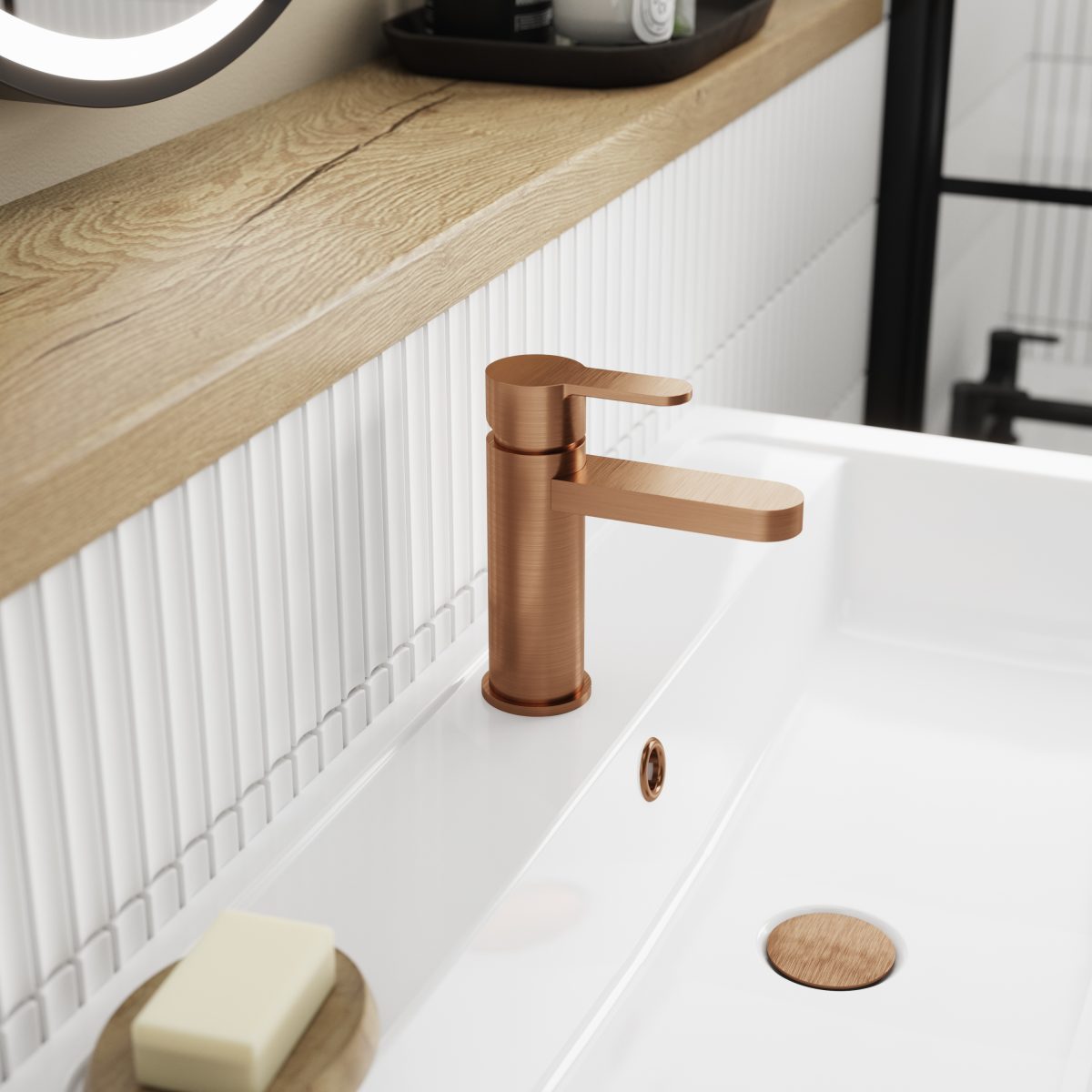 Mono Basin Mixer with Push Button Waste - Image 2