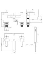 Deck Mounted Bath Shower Mixer With Kit - Image 2