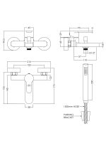 Wall Mounted Bath Shower Mixer With Kit - Image 2