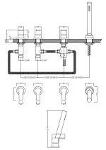 Deck Mounted 4 Tap Hole Bath Shower Mixer No Spout - Image 2