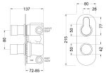 Twin Thermostatic Valve With Diverter - Image 3