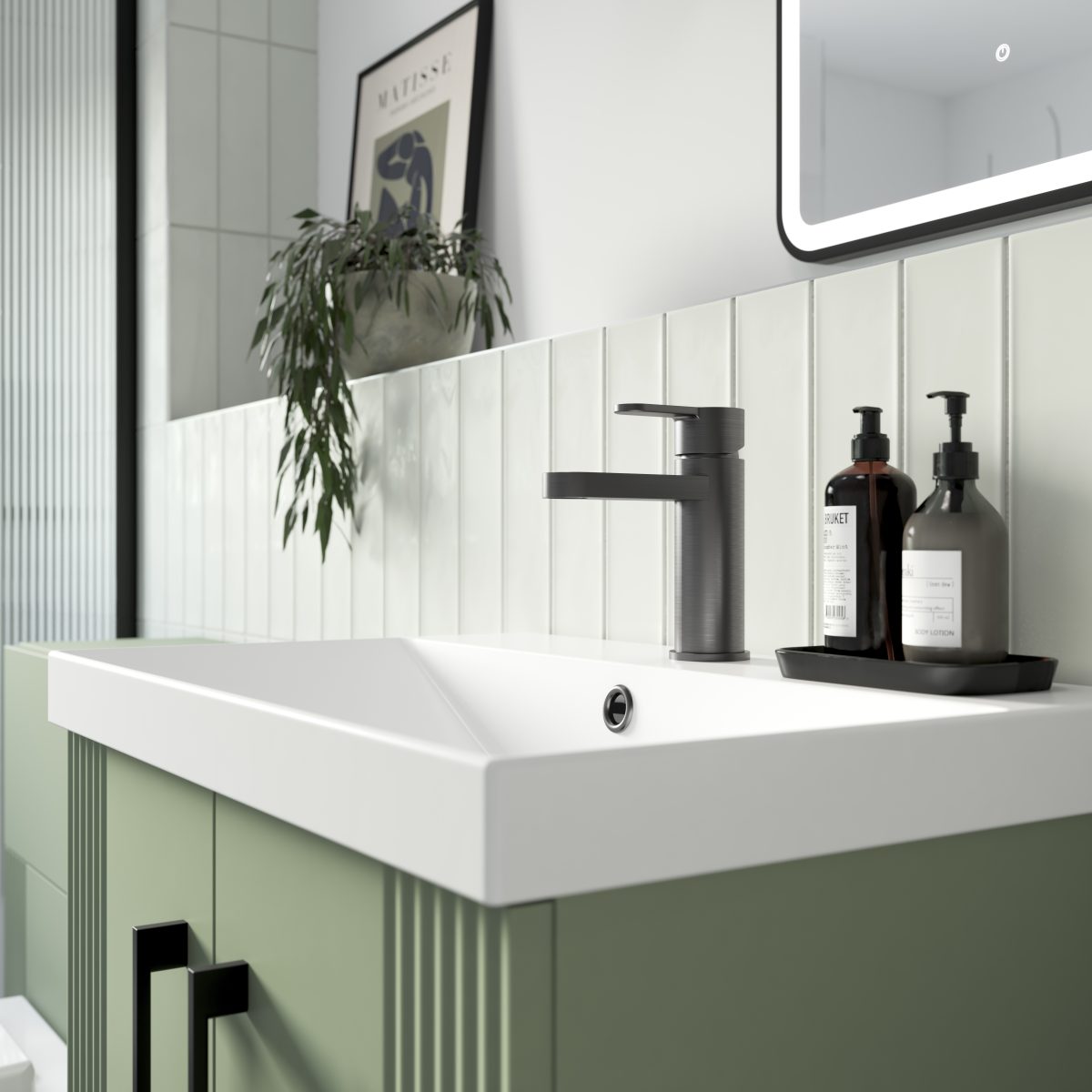 Mono Basin Mixer With Push Button Waste - Image 2