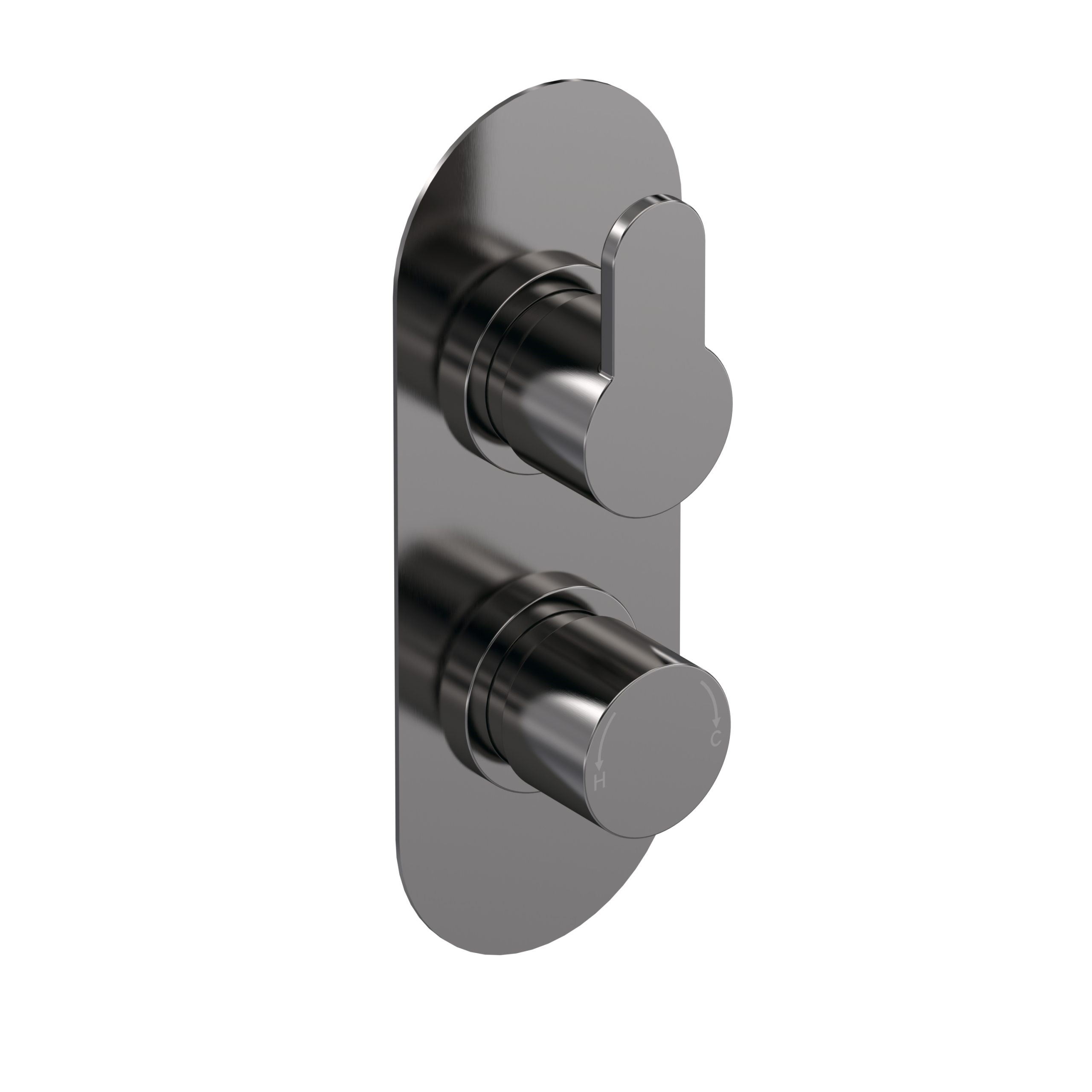 arv7tw02_showers_v1_co.jpg Arvan Twin Thermostatic Valve With Diverter - Image 1