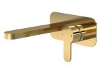 Wall Mounted 2 Tap Hole Basin Mixer With Plate