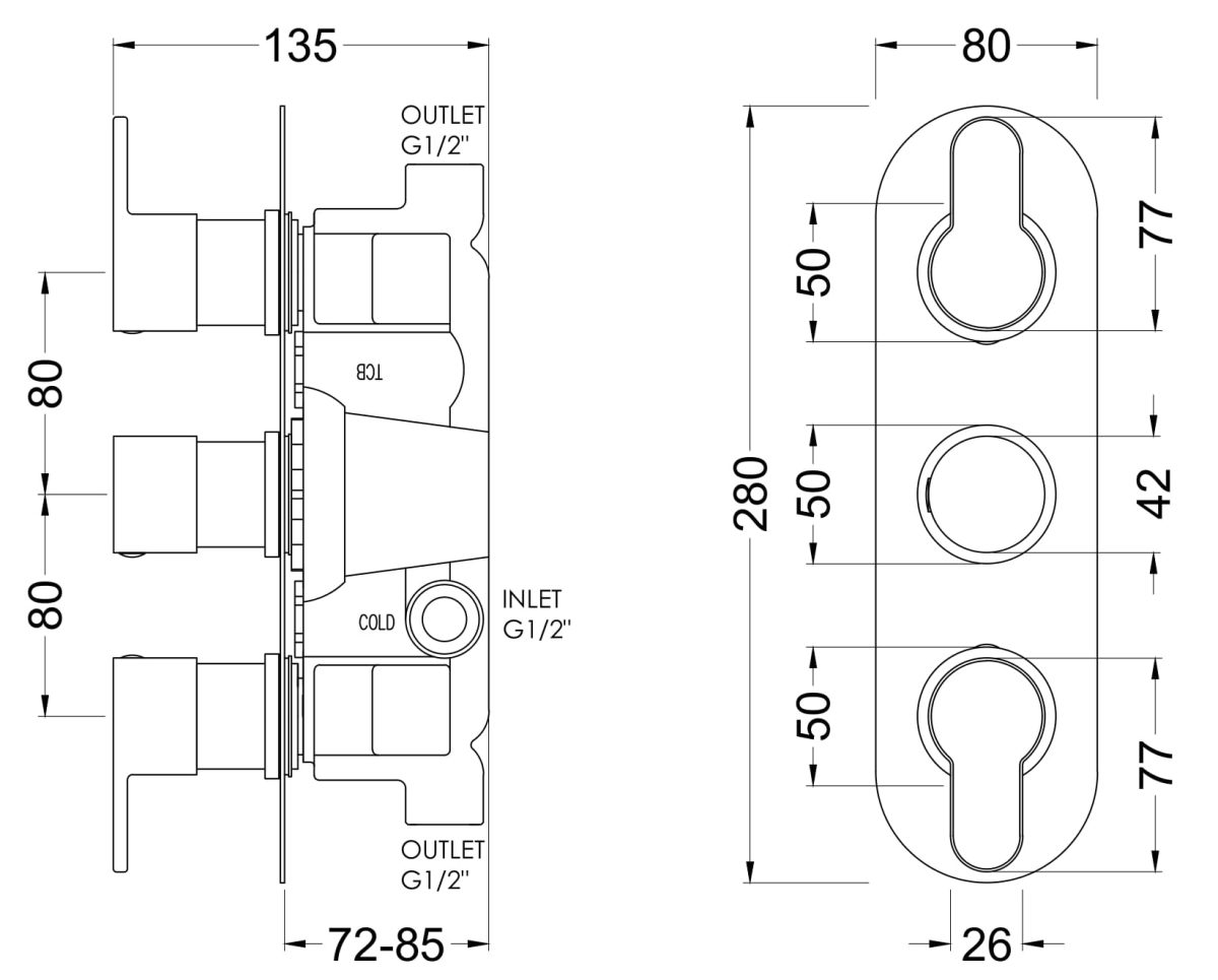 Triple Thermostatic Valve - Image 2