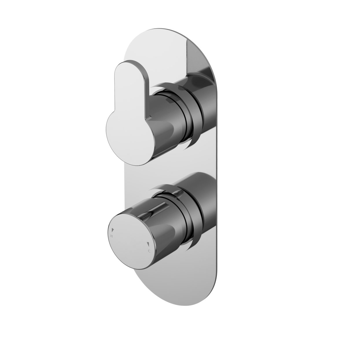 Twin Thermostatic Valve With Diverter - Image 1