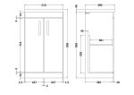 500mm Floor Standing Vanity With Basin 1 - Image 3