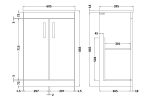 600mm Floor Standing Vanity With Basin 2 - Image 3