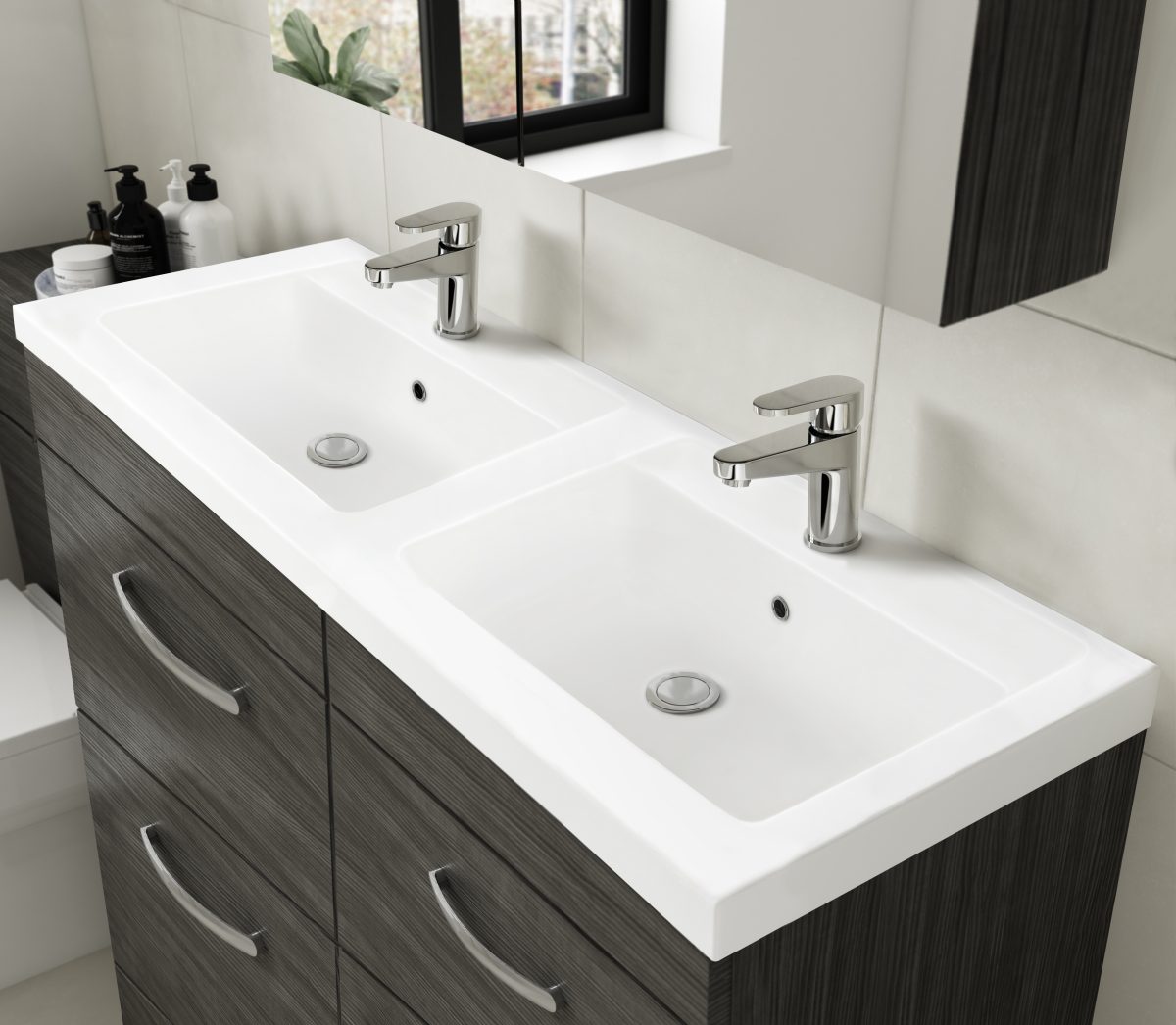 1200mm Floor Standing Cabinet With Double Basin - Image 2