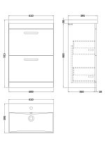 600mm Floor Standing Vanity With Basin 3 - Image 3