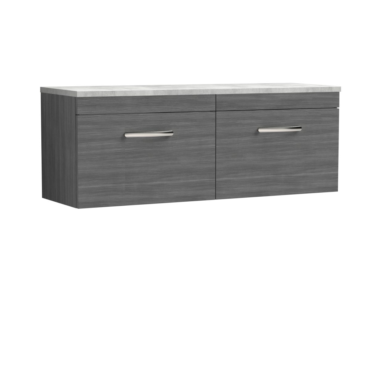 1200mm Wall Hung 2-Drawer Unit & Laminate Worktop - Image 1