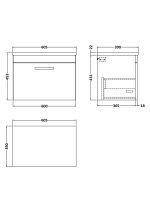 600 Wall Hung Single Drawer Unit & Laminate Worktop - Image 2