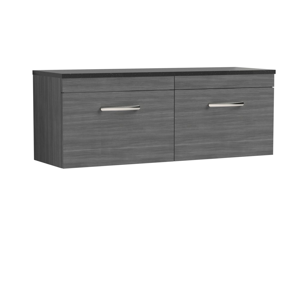 1200mm Wall Hung 2-Drawer Unit & Laminate Worktop - Image 1