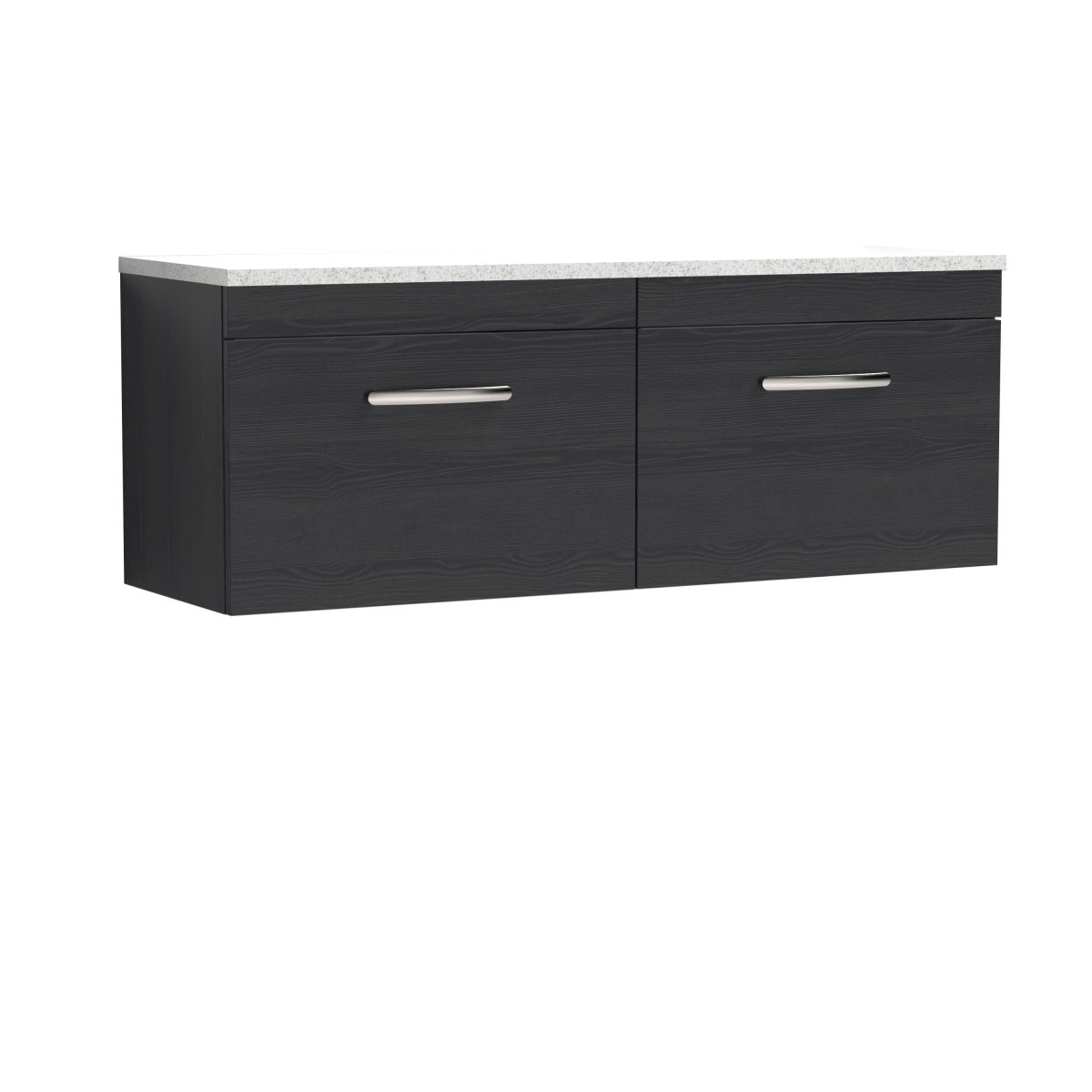 1200mm Wall Hung 2-Drawer Unit & Laminate Worktop - Image 1