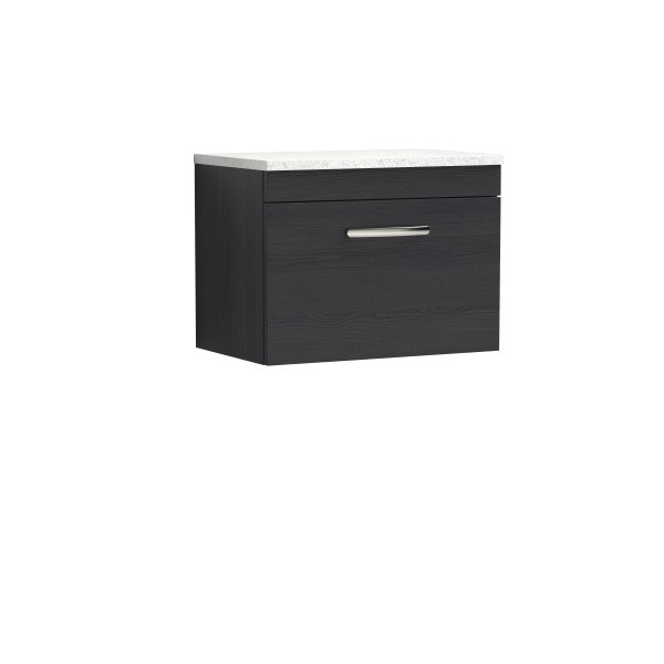 600mm Wall Hung Vanity With Sparkling White Worktop