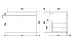 600mm Wall Hung Vanity With Worktop - Image 2