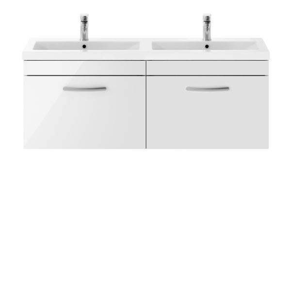 1200mm Wall Hung Cabinet With Double Ceramic Basin