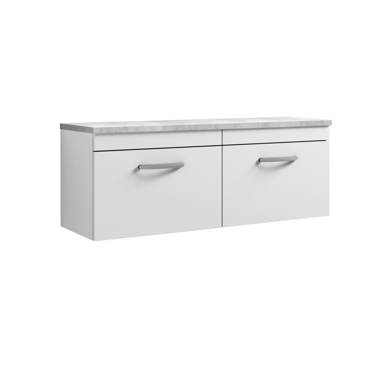 1200mm Wall Hung 2-Drawer Unit & Laminate Worktop - Image 1