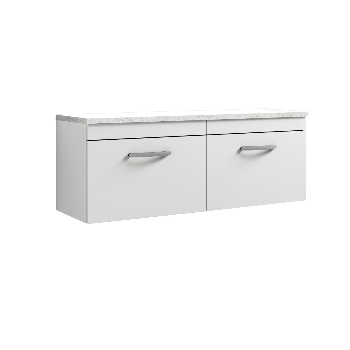 1200mm Wall Hung 2-Drawer Unit & Laminate Worktop - Image 1