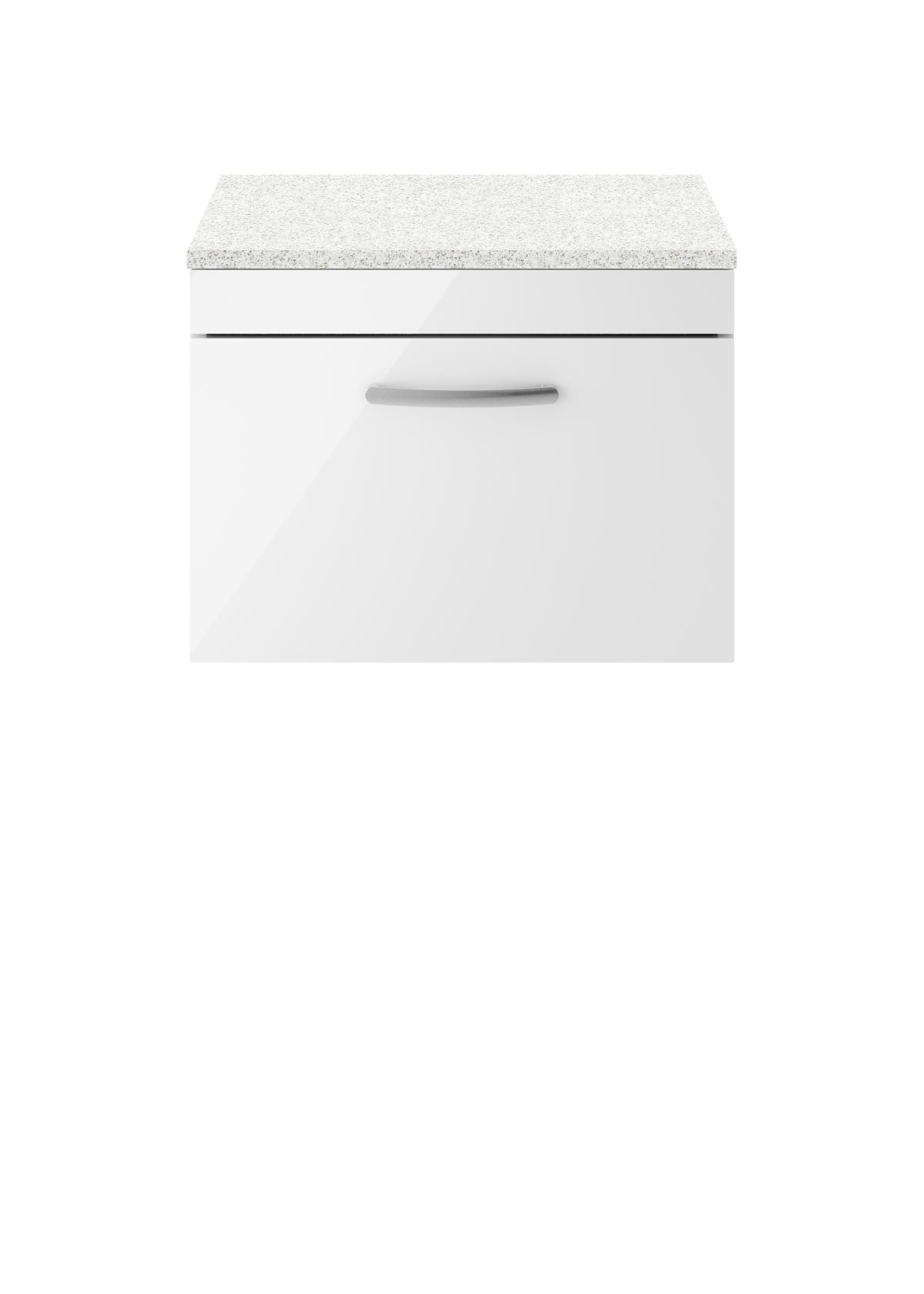 600mm Wall Hung Vanity With Sparkling White Worktop - Image 1
