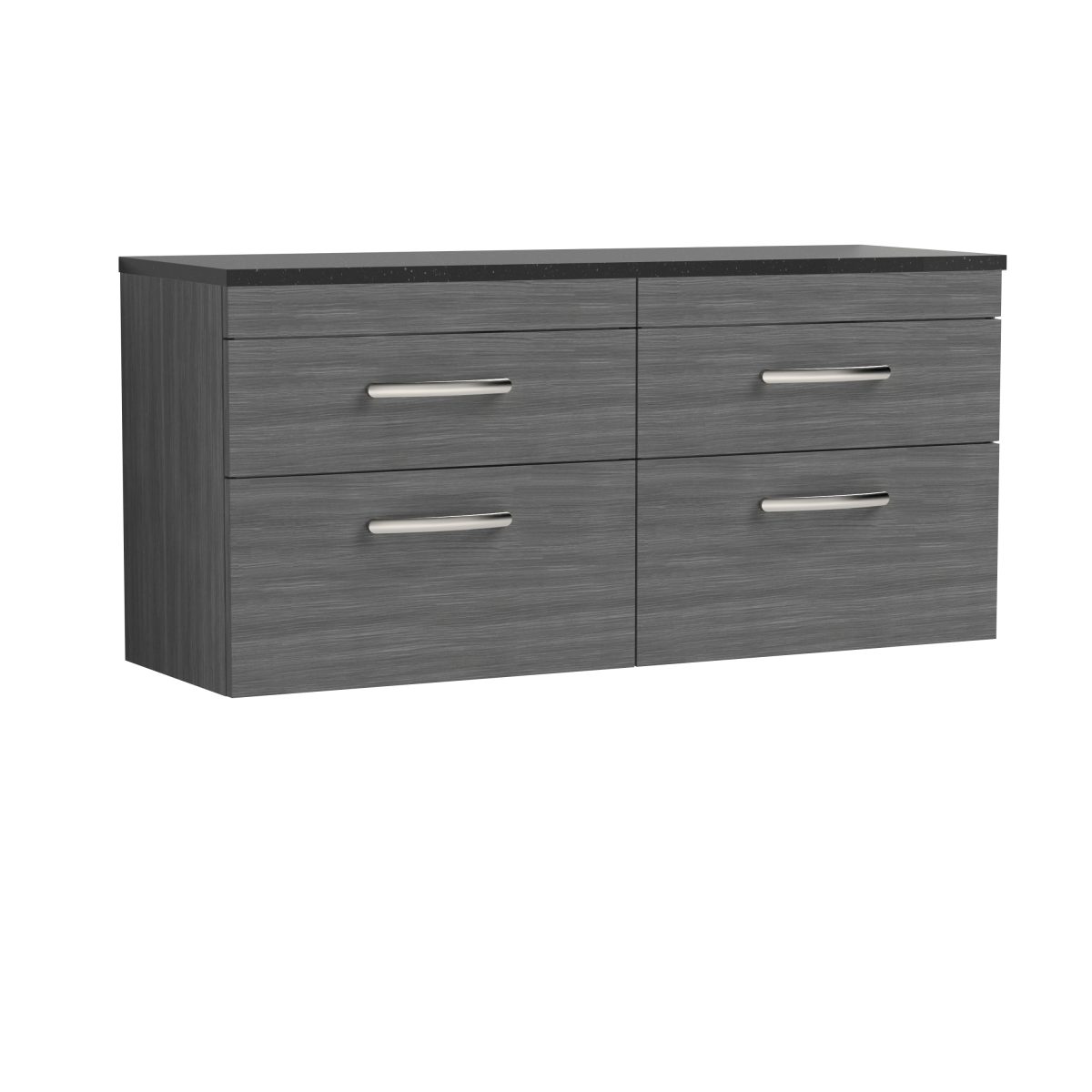 1200mm Wall Hung 4-Drawer Unit & Laminate Worktop - Image 1
