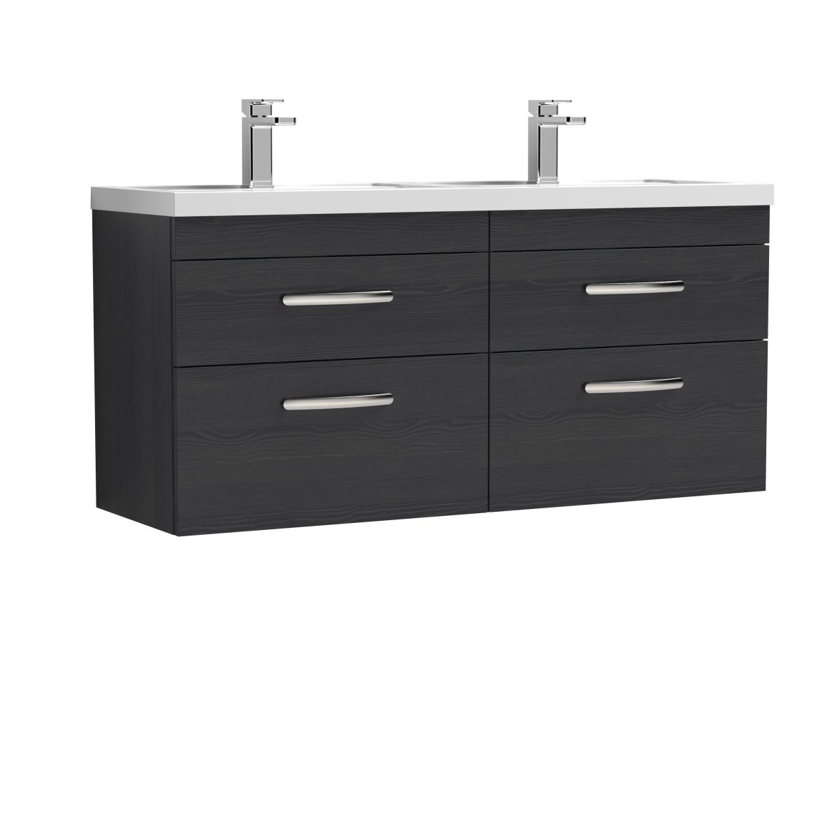 1200mm Wall Hung Cabinet With Double Basin - Image 1