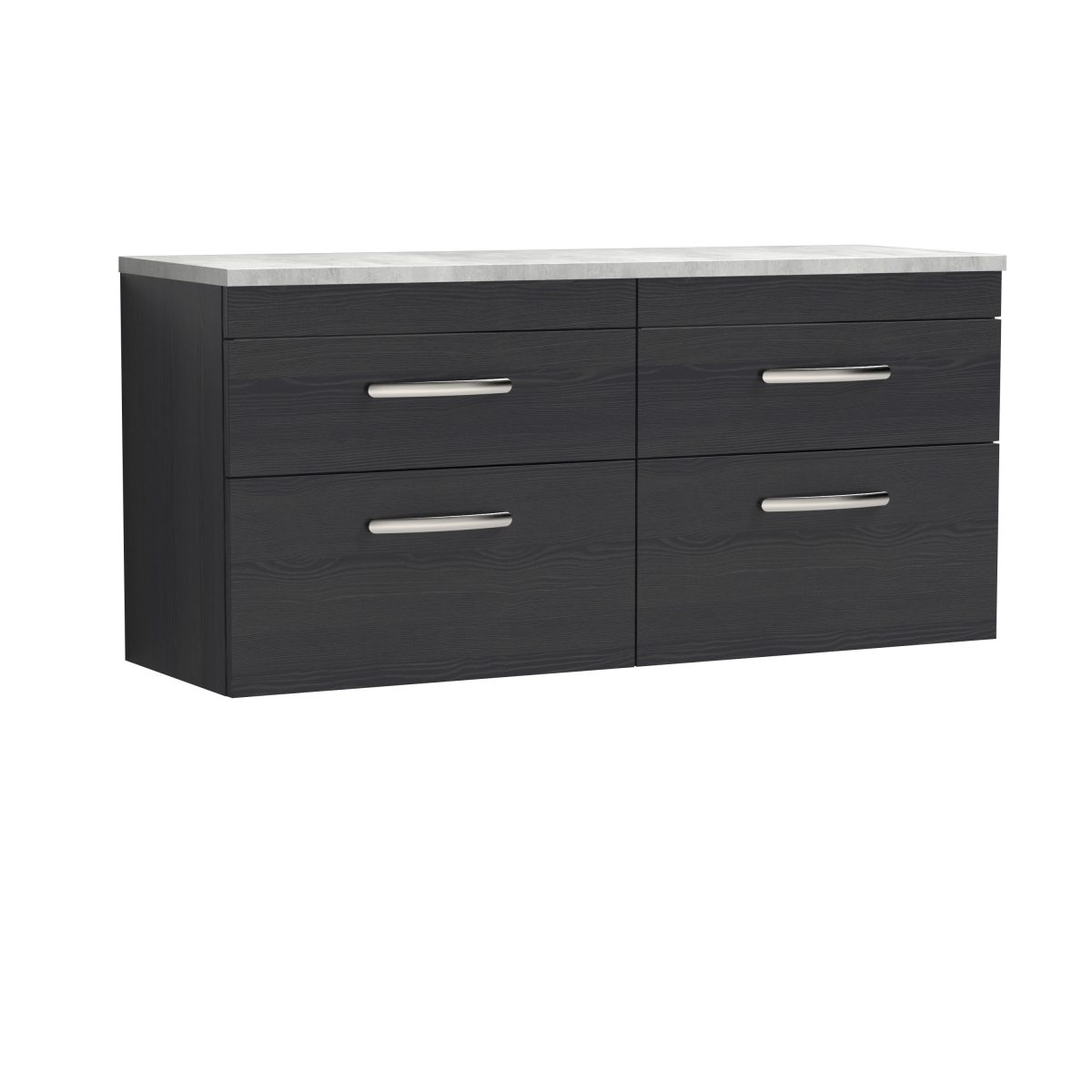 1200mm Wall Hung 4-Drawer Unit & Laminate Worktop - Image 1
