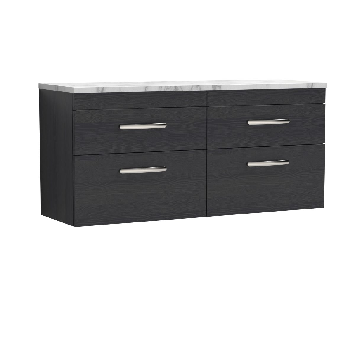 1200 Wall Hung 4-Drawer Unit & Laminate Worktop - Image 1