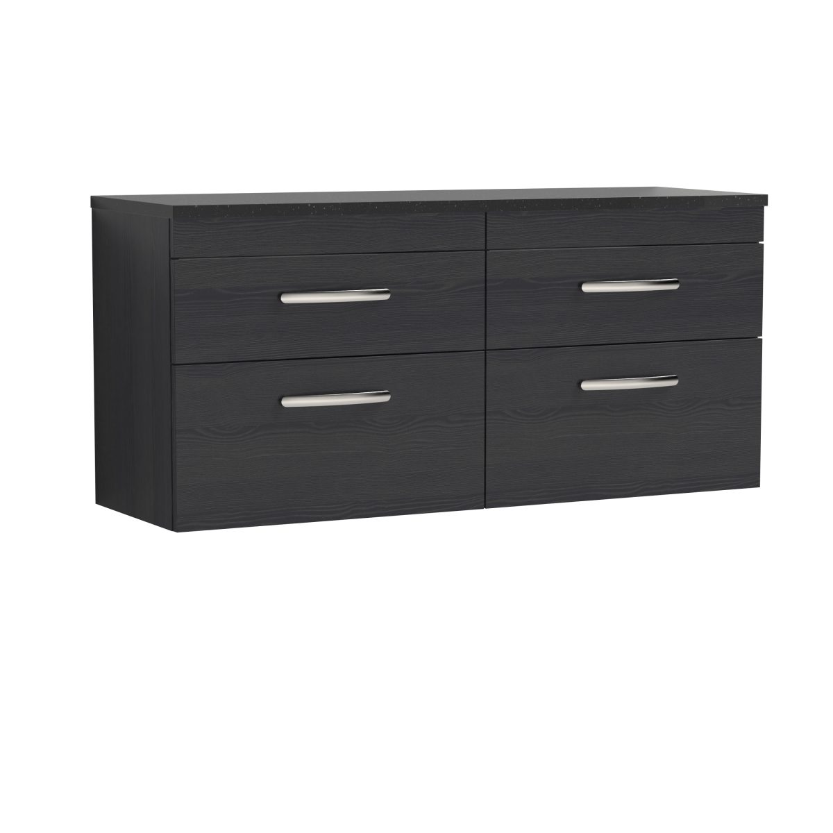 1200mm Wall Hung 4-Drawer Unit & Laminate Worktop - Image 1