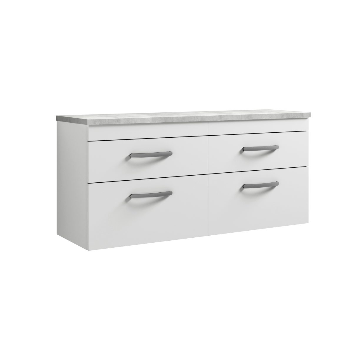 1200mm Wall Hung 4-Drawer Unit & Laminate Worktop - Image 1