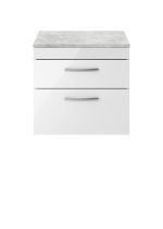 600mm Wall Hung Vanity With Grey Worktop