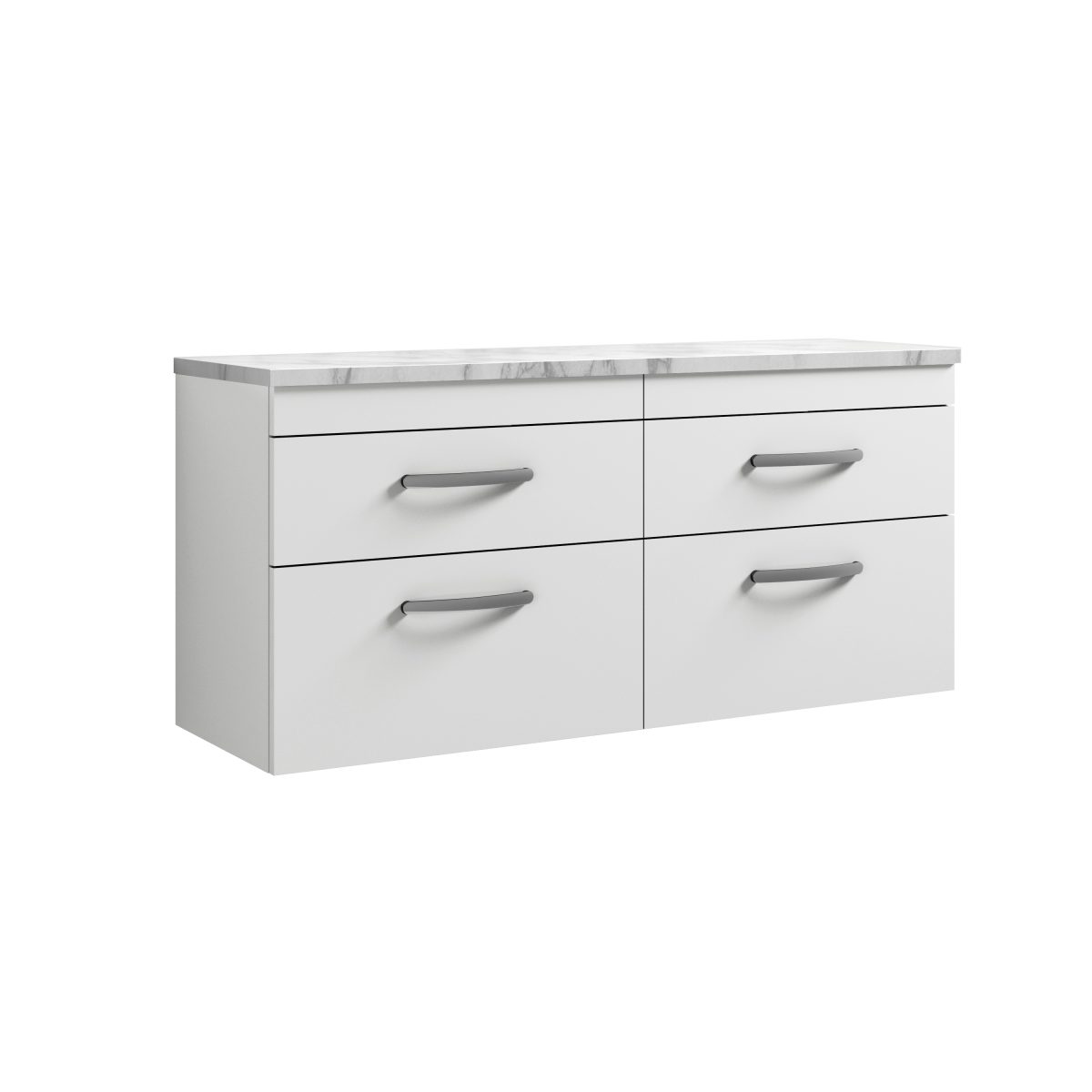 1200 Wall Hung 4-Drawer Unit & Laminate Worktop - Image 1