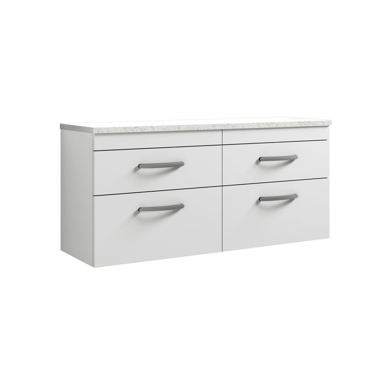 1200mm Wall Hung 4-Drawer Unit & Laminate Worktop - Image 1