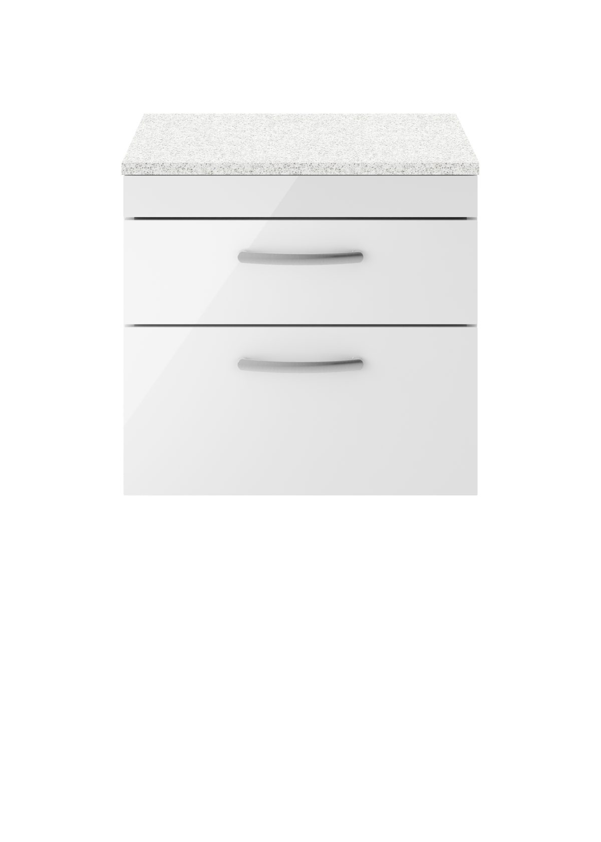 600mm Wall Hung Vanity With Sparkling White Worktop - Image 1