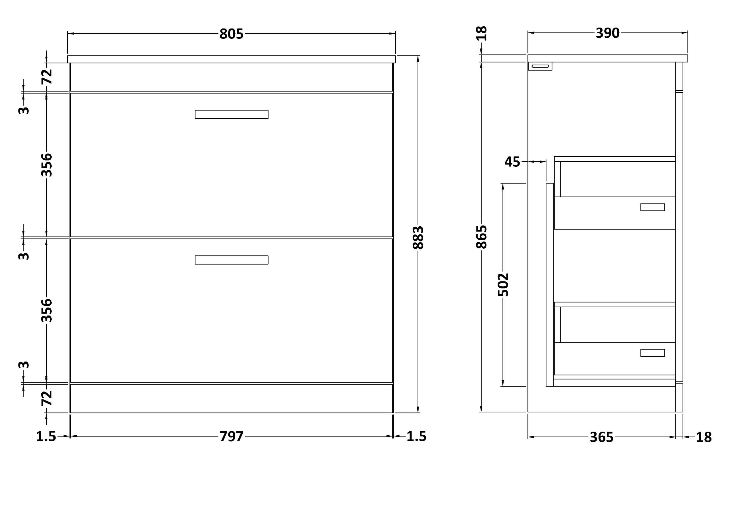 ath054w_furniture_v2_ld.jpg 800mm Floor Standing Vanity With Worktop - Image 2
