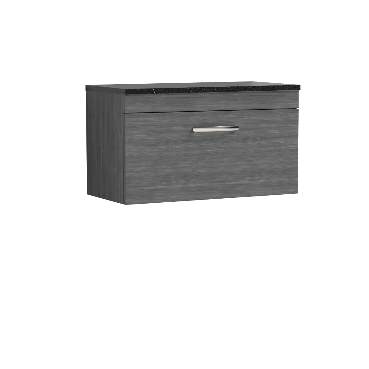 800mm Wall Hung Vanity With Sparkling Black Worktop - Image 1