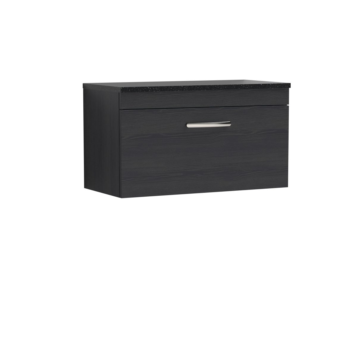 800mm Wall Hung Vanity With Sparkling Black Worktop - Image 1
