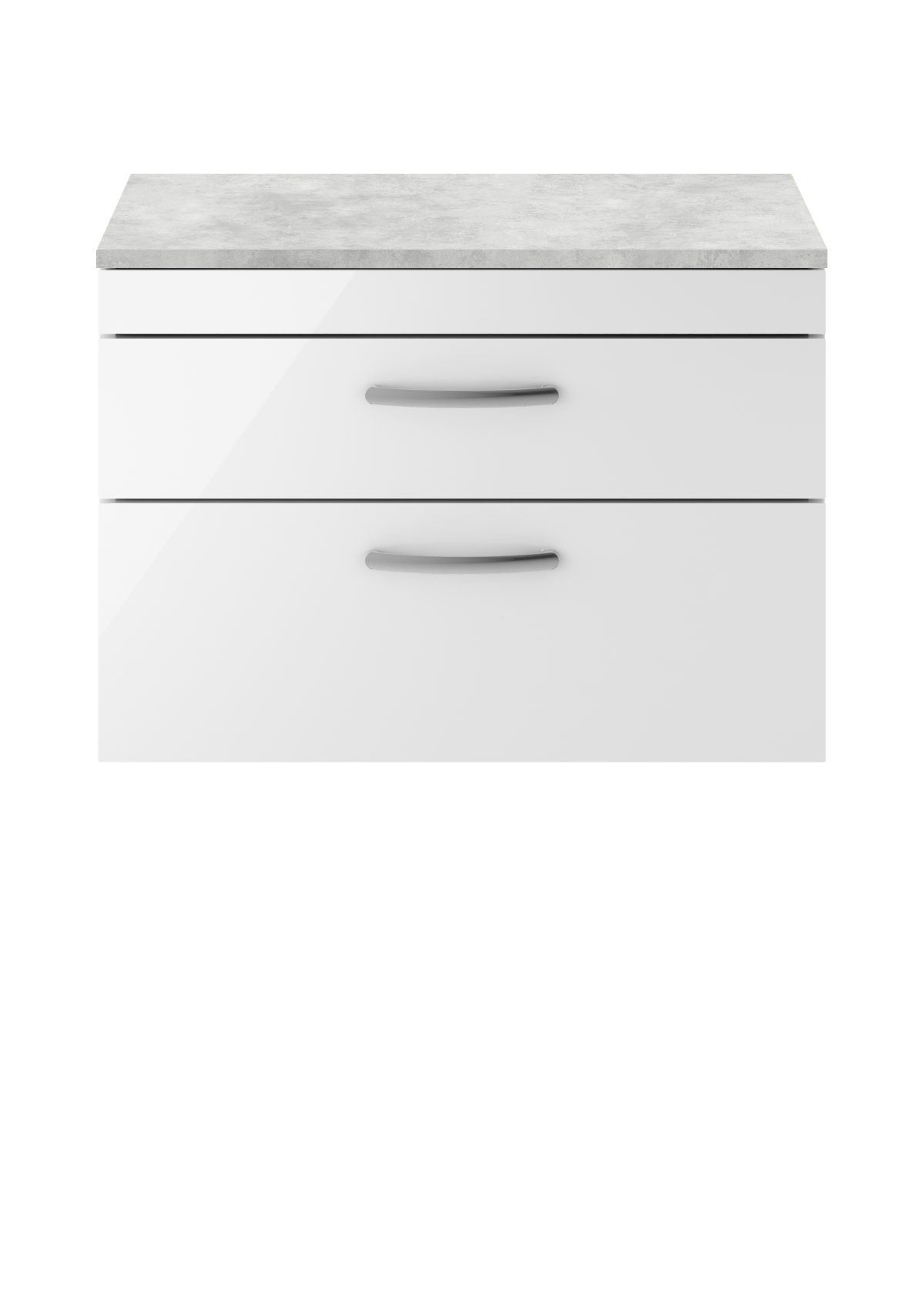 800mm Wall Hung Vanity With Grey Worktop - Image 1