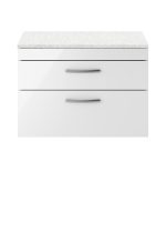 800mm Wall Hung Vanity With Sparkling White Worktop