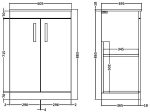 600mm Floor Standing Cabinet With Worktop - Image 2