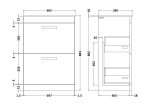 600mm Floor Standing Cabinet With Basin 2 - Image 2