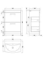 600mm Floor Standing Cabinet With Basin 4 - Image 2