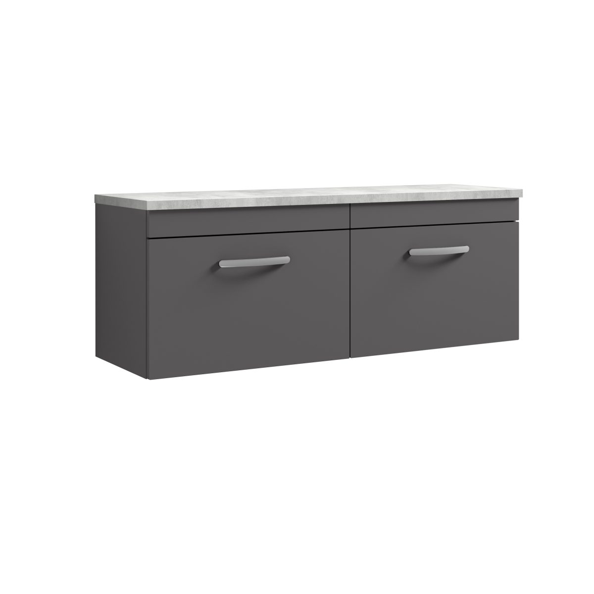 1200mm Wall Hung 2-Drawer Unit & Laminate Worktop - Image 1