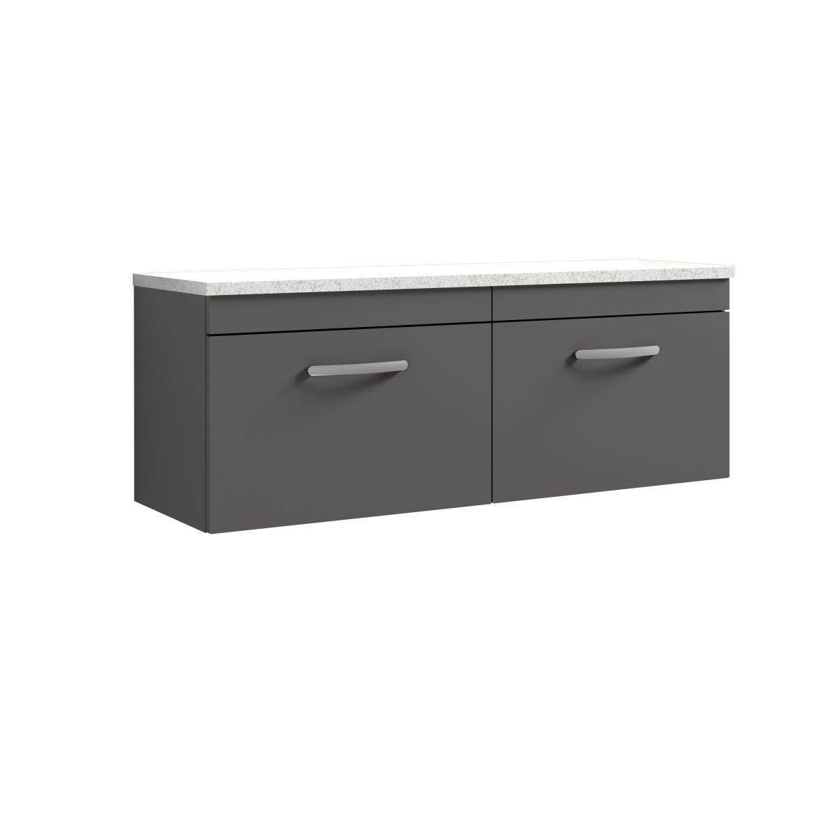 1200mm Wall Hung 2-Drawer Unit & Laminate Worktop - Image 1