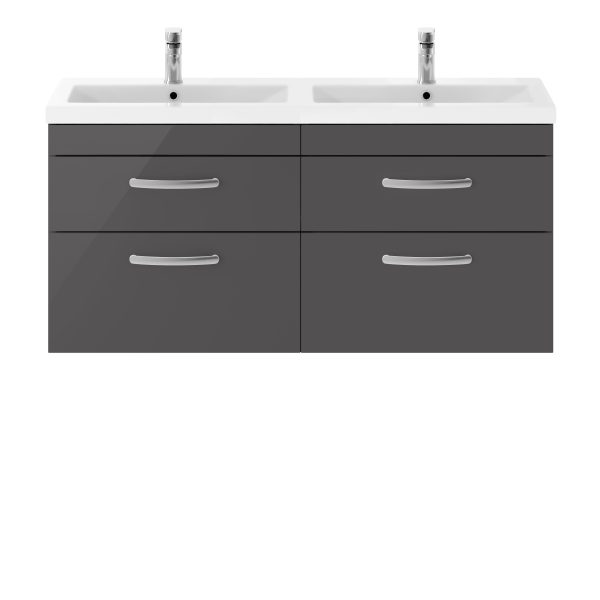 1200mm Wall Hung Cabinet With Double Ceramic Basin