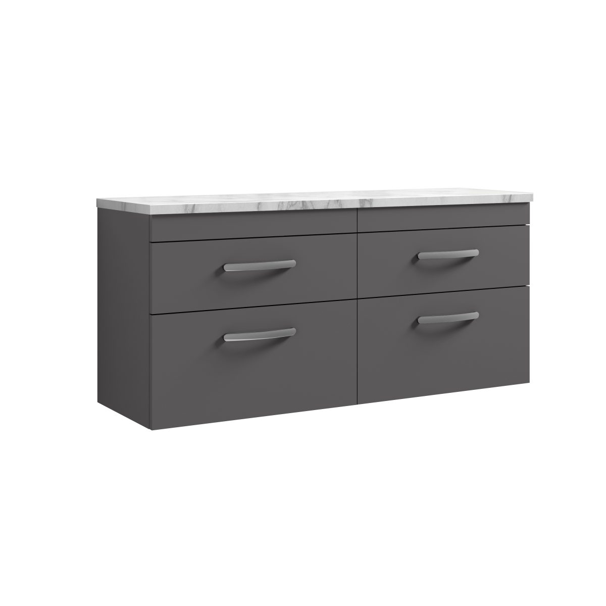 1200 Wall Hung 4-Drawer Unit & Laminate Worktop - Image 1