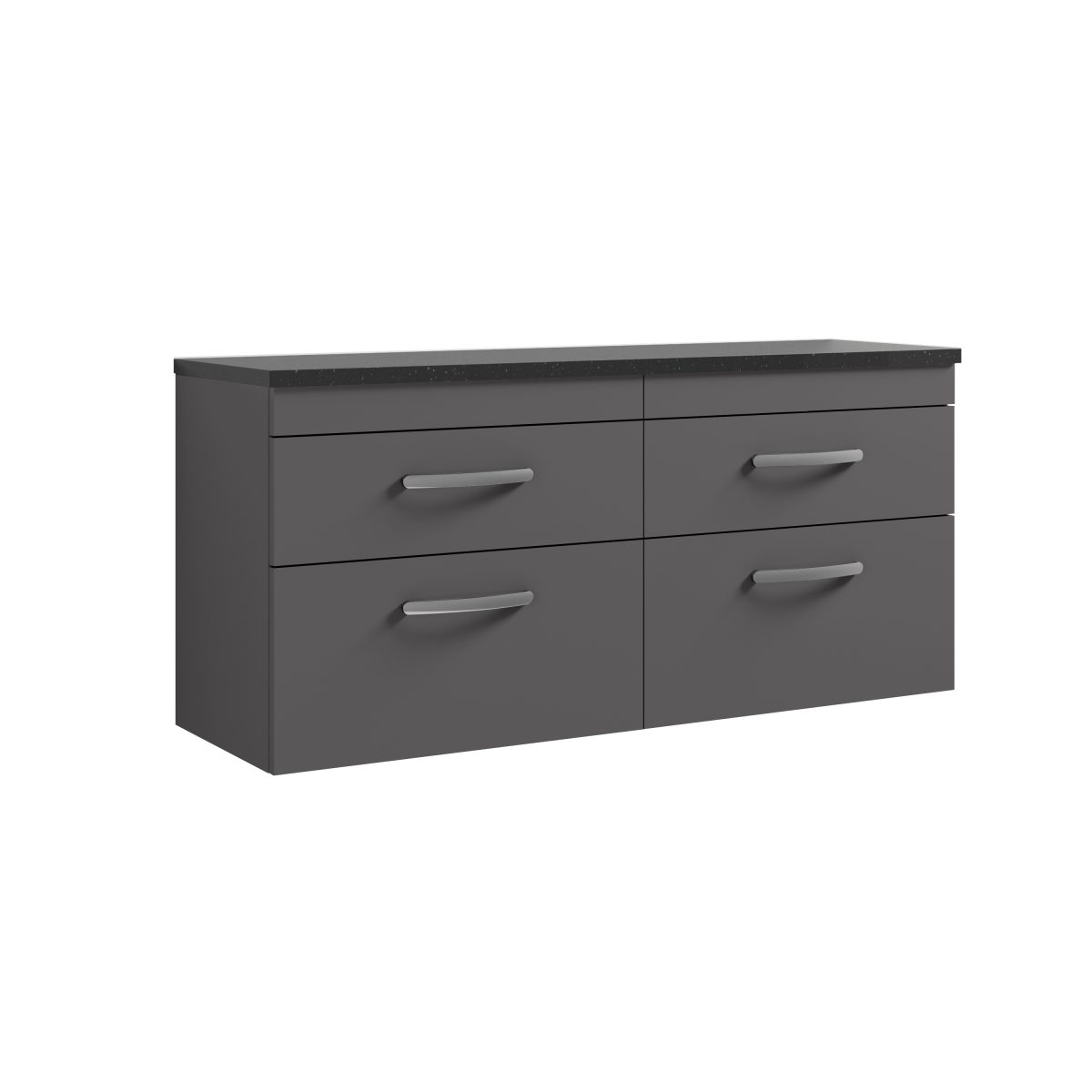 1200mm Wall Hung 4-Drawer Unit & Laminate Worktop - Image 1
