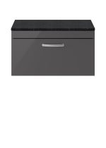 800mm Wall Hung Cabinet With Sparkling Black Worktop