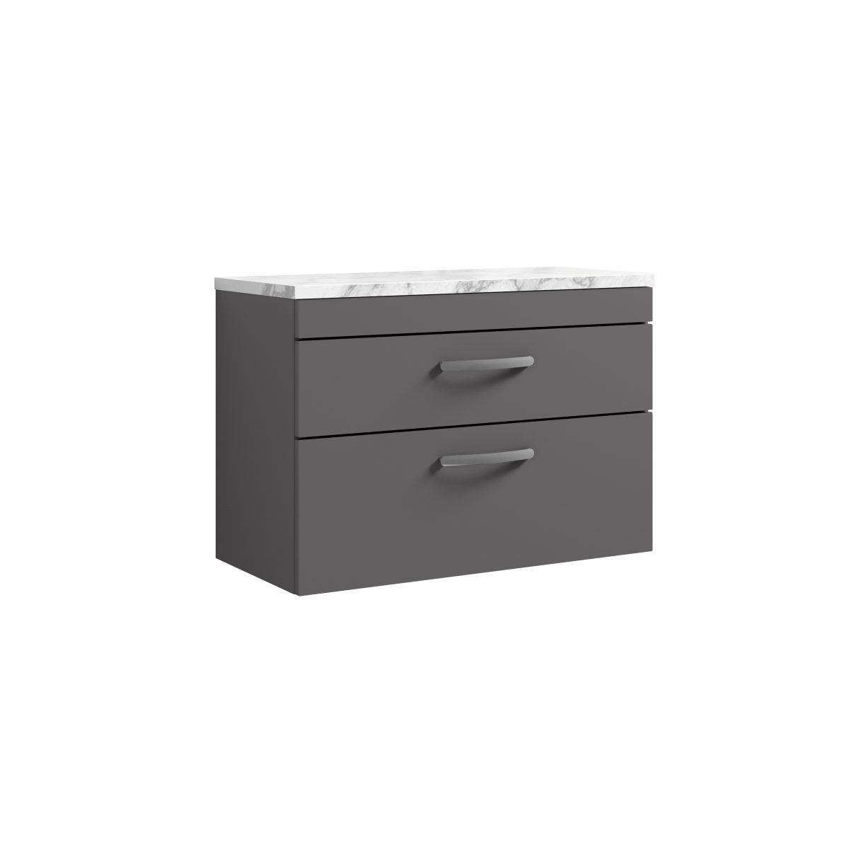 800 Wall Hung 2-Drawer Unit & Laminate Worktop - Image 1